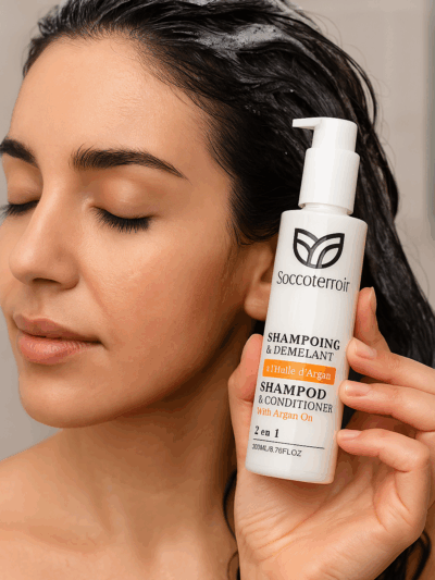 Shampoing & Démêlant 2 en 1 à l’Argan – 200 ml