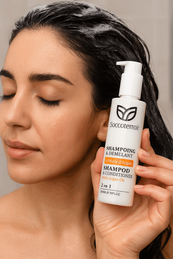 Shampoing & Démêlant 2 en 1 à l’Argan – 200 ml – Image 2