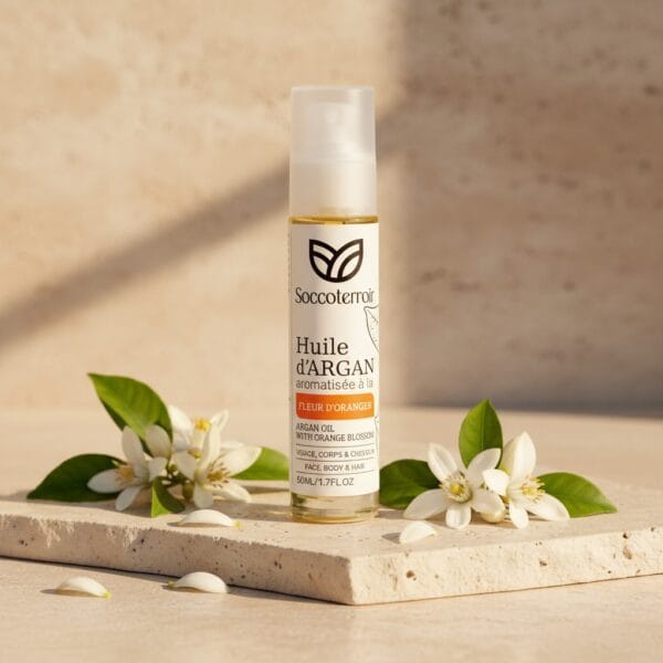 Huile d’Argan à la Fleur d’Oranger – 50 ml