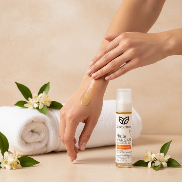 Huile d’Argan à la Fleur d’Oranger – 50 ml – Image 2